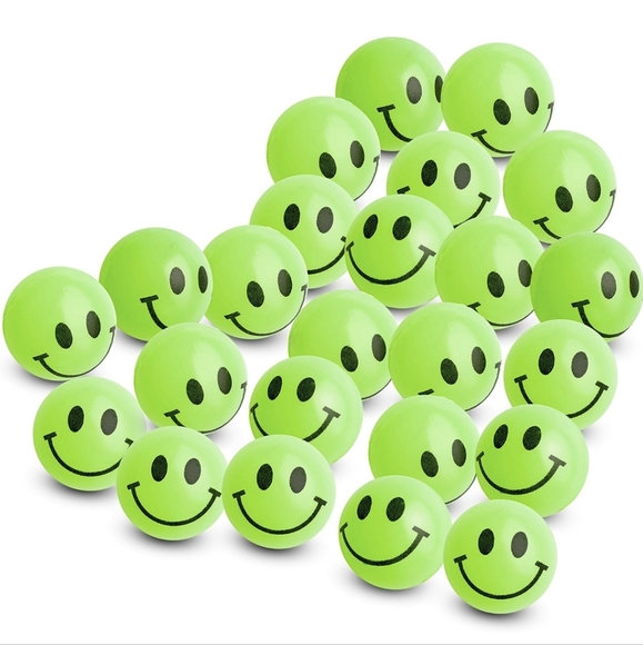 🙂 20x Luminous Smile Bouncy Balls - Picture 3 of 5